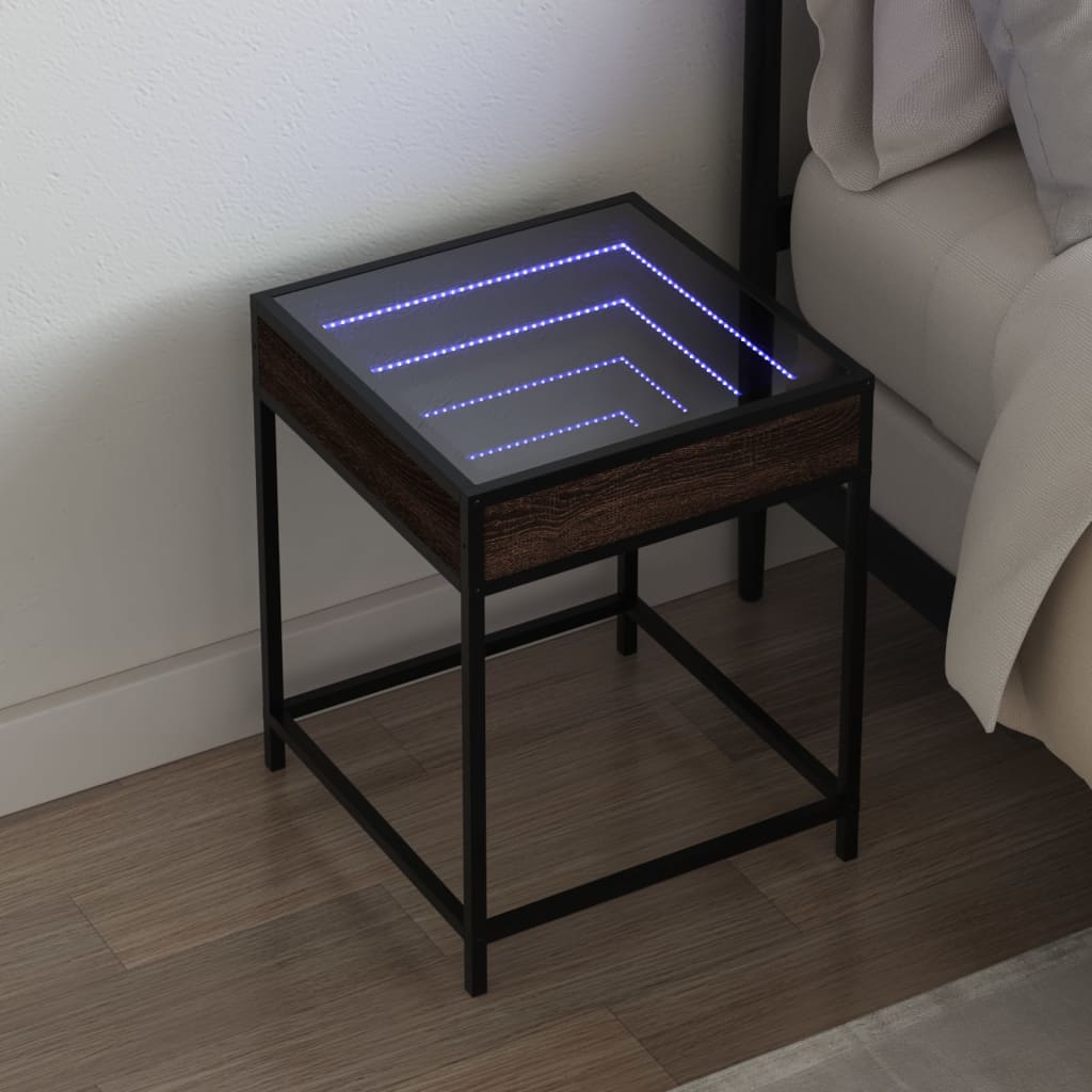 Sohvapöytä Infinity Led-Valoilla Sonoma-Tammi 40X40X51 Cm