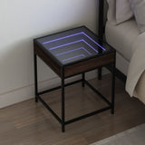 Sohvapöytä Infinity Led-Valoilla Sonoma-Tammi 40X40X51 Cm