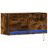 Tv-Seinäkaappi Led-Valoilla 80X31X35 Cm