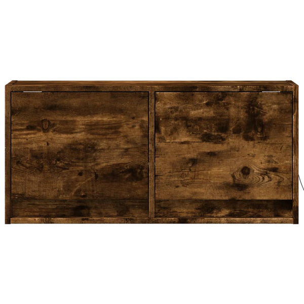 Tv-Seinäkaappi Led-Valoilla 80X31X35 Cm