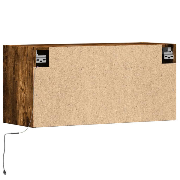 Tv-Seinäkaappi Led-Valoilla 80X31X35 Cm