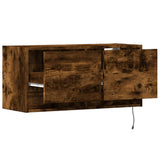 Tv-Seinäkaappi Led-Valoilla 80X31X35 Cm