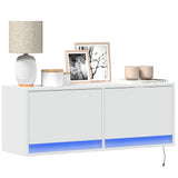 Tv-Seinäkaappi Led-Valoilla 80X31X35 Cm