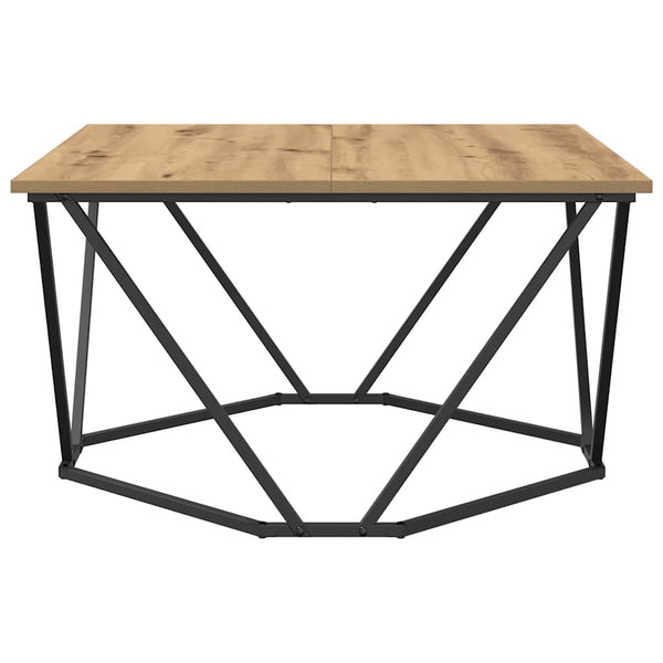 Sohvapöytä Artisan Tammi 80 X 80 X 45 Cm Kehitetty Puu Ja Teräs