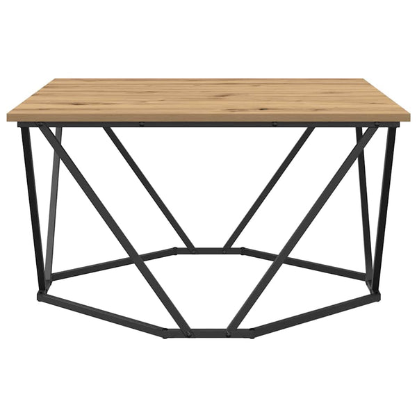 Sohvapöytä Artisan Tammi 80 X 80 X 45 Cm Kehitetty Puu Ja Teräs