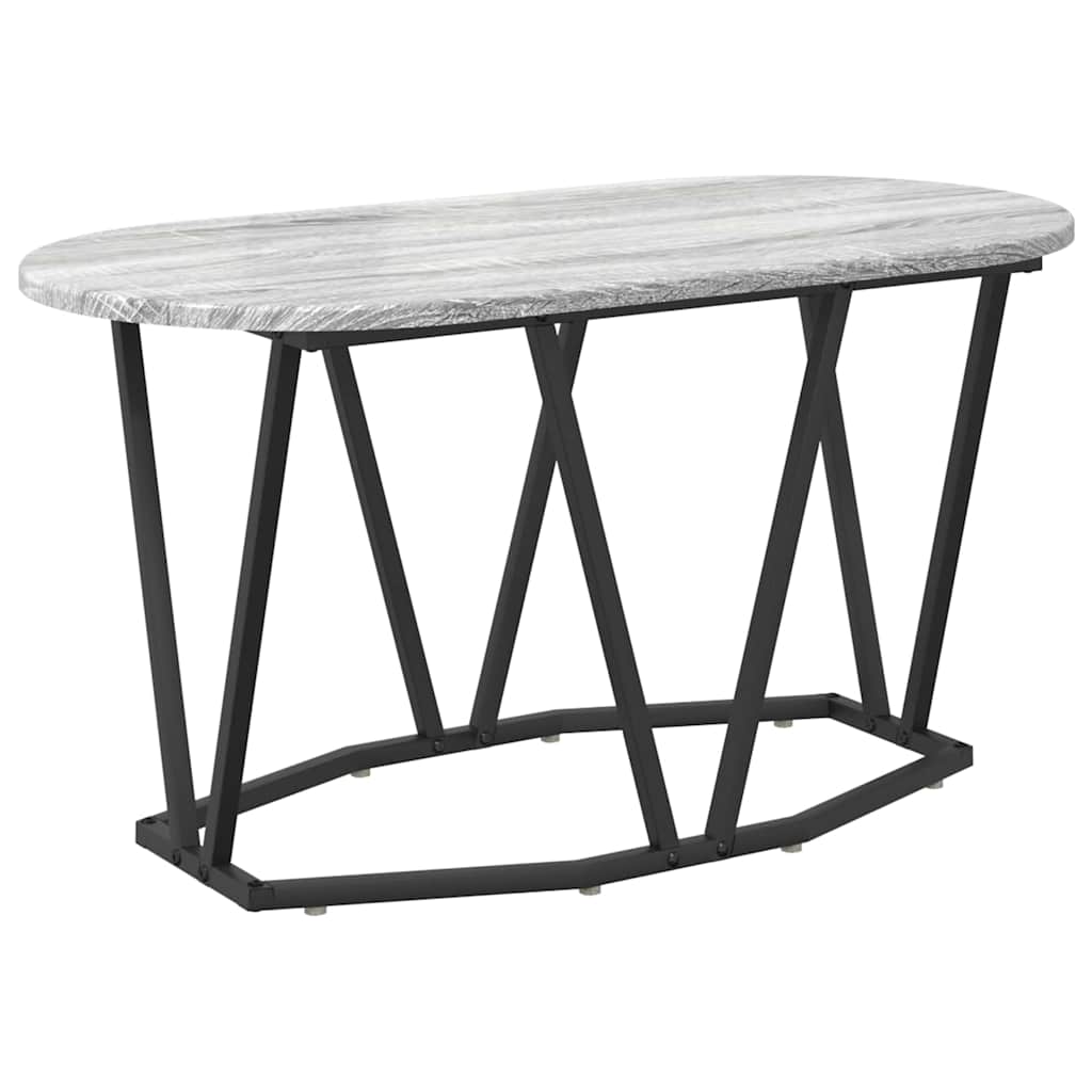 Sohvapöytä Harmaa 80 X 40 X 40.5 Cm Merkityltään Puu Ja Metalli