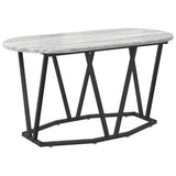 Sohvapöytä Harmaa 80 X 40 X 40.5 Cm Merkityltään Puu Ja Metalli