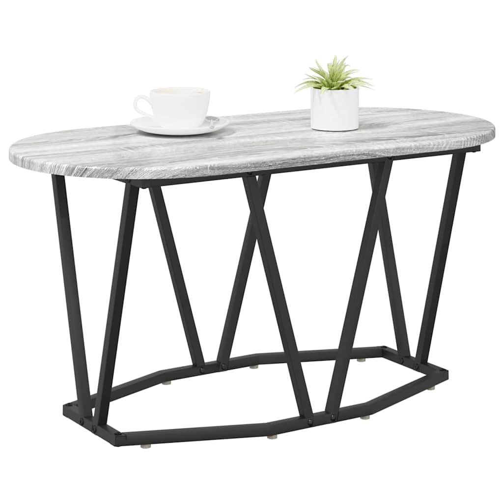Sohvapöytä Harmaa 80 X 40 X 40.5 Cm Merkityltään Puu Ja Metalli