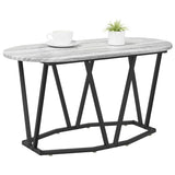Sohvapöytä Harmaa 80 X 40 X 40.5 Cm Merkityltään Puu Ja Metalli