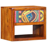 Yöpöytäkaappi 2 Kpl Ruskea 40 X 35 X 35 Cm Tiheä Akasiapuu