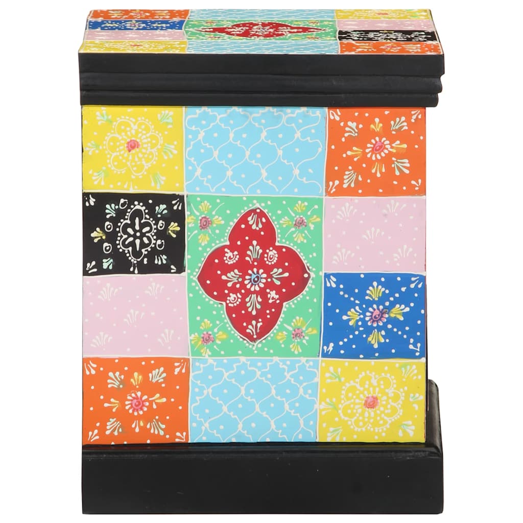 Yöpöytäkaappi Monivärinen 40 X 35 X 45 Cm Kiinteä Mango Puu