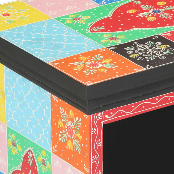 Tv-Kaappi 80 X 35 X 50 Cm Monivärinen Kiinteä Mango Puu