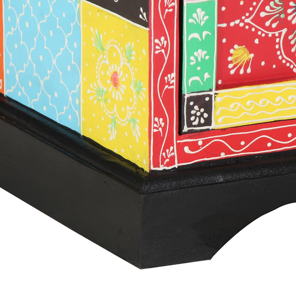 Tv-Kaappi 80 X 35 X 50 Cm Monivärinen Kiinteä Mango Puu