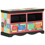 Tv-Kaappi 80 X 35 X 50 Cm Monivärinen Kiinteä Mango Puu