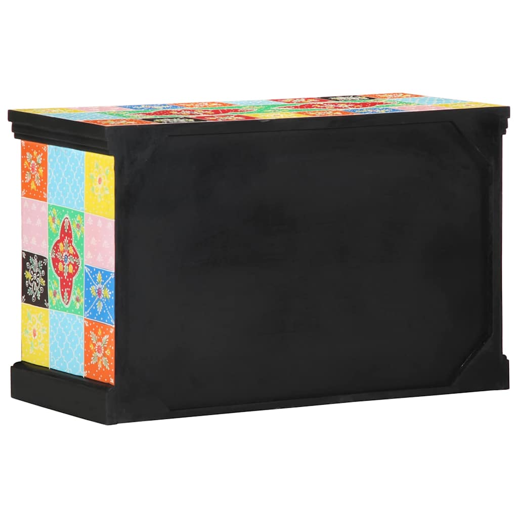 Tv-Kaappi 80 X 35 X 50 Cm Monivärinen Kiinteä Mango Puu