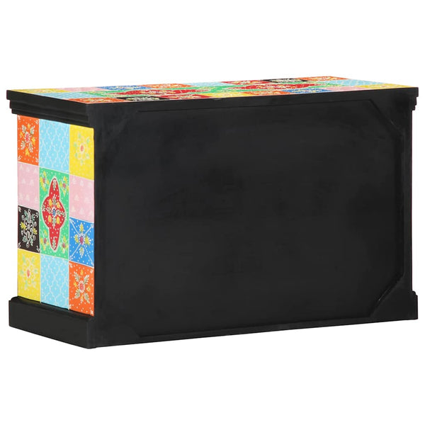 Tv-Kaappi 80 X 35 X 50 Cm Monivärinen Kiinteä Mango Puu
