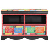 Tv-Kaappi 80 X 35 X 50 Cm Monivärinen Kiinteä Mango Puu