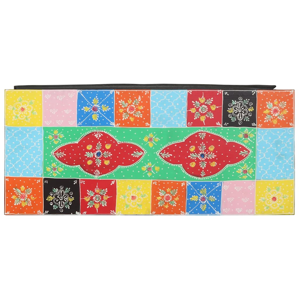 Tv-Kaappi 80 X 35 X 50 Cm Monivärinen Kiinteä Mango Puu