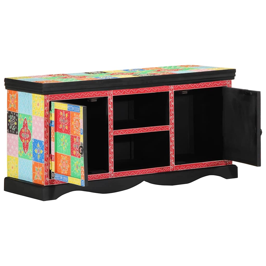 Tv-Kaappi 100 X 35 X 50 Cm Monivärinen Kiinteä Mango Puu