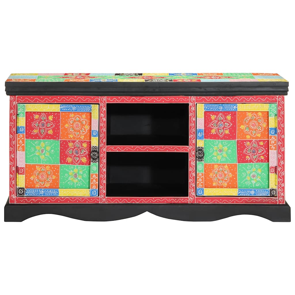Tv-Kaappi 100 X 35 X 50 Cm Monivärinen Kiinteä Mango Puu