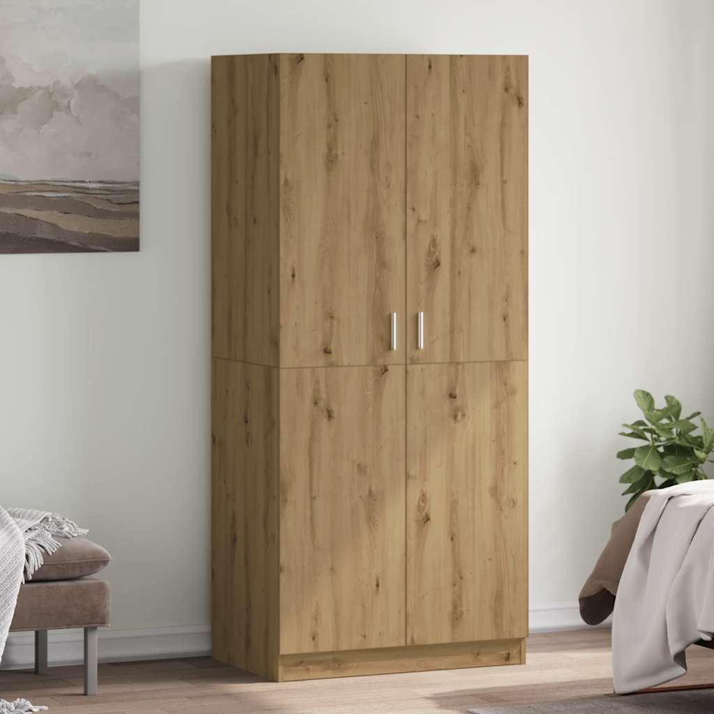 Vaatekaappi Käsityöläinen Tammi 80X52X180 Cm Lastulevy