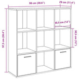 Kirjahylly 98X29X97,5 Cm Tekninen Puu
