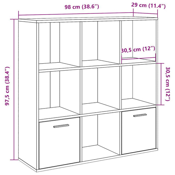 Kirjahylly 98X29X97,5 Cm Tekninen Puu