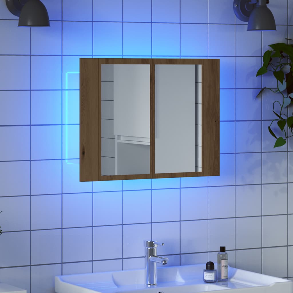 Kylpyhuoneen Led Peilikaappi 60X12X45 Cm Akryyli