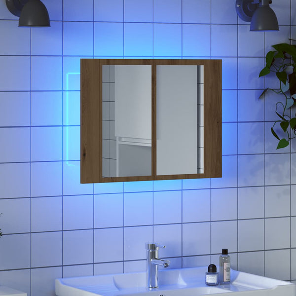 Kylpyhuoneen Led Peilikaappi 60X12X45 Cm Akryyli
