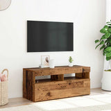Tv-Kaappi Led-Valoilla Käsityöläinen Tammi 75X35X40 Cm