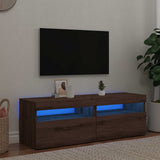 Tv-Kaappi Led-Valoilla Käsityöläinen Tammi 75X35X40 Cm