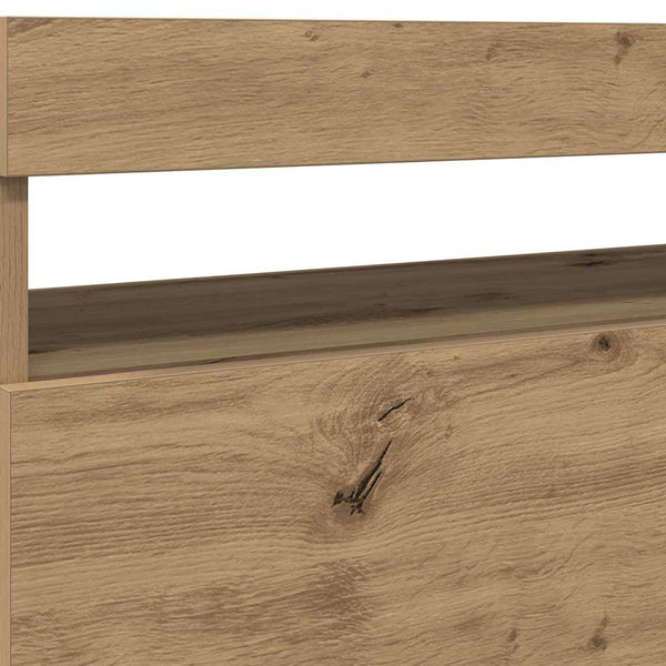 Tv-Kaappi Led-Valoilla Käsityöläinen Tammi 75X35X40 Cm