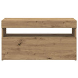 Tv-Kaappi Led-Valoilla Käsityöläinen Tammi 75X35X40 Cm