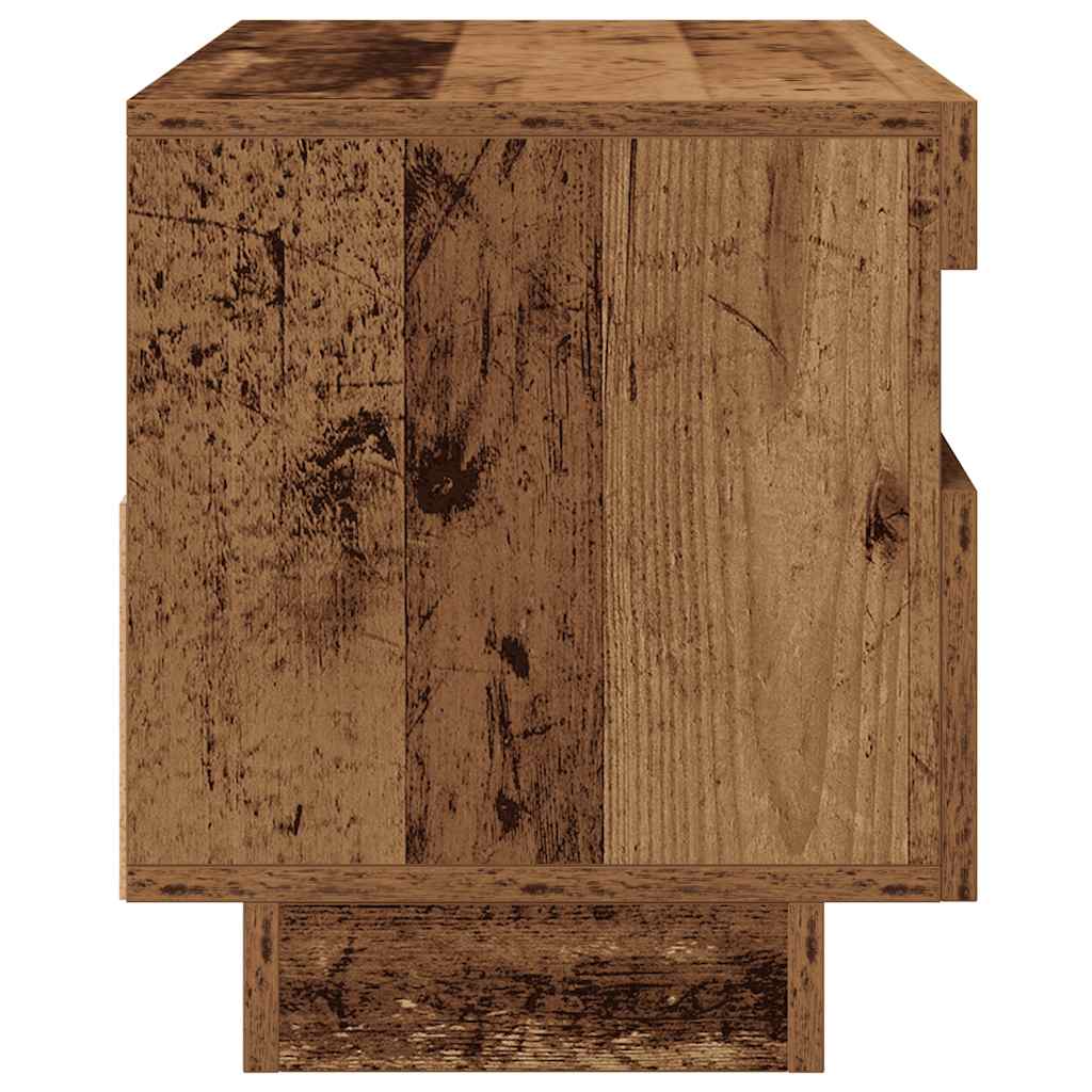 Tv-Kaappi Led-Valoilla Old Wood 80X35X40 Cm Engineered Wood