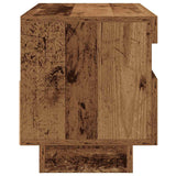 Tv-Kaappi Led-Valoilla Old Wood 80X35X40 Cm Engineered Wood