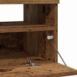 Tv-Kaappi Led-Valoilla Old Wood 80X35X40 Cm Engineered Wood