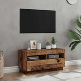 Tv-Kaappi Led-Valoilla Old Wood 80X35X40 Cm Engineered Wood