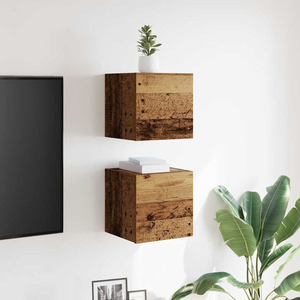 Seinäkiinnitettävät Tv-Tasot 2 Kpl 30,5X30X30Cm