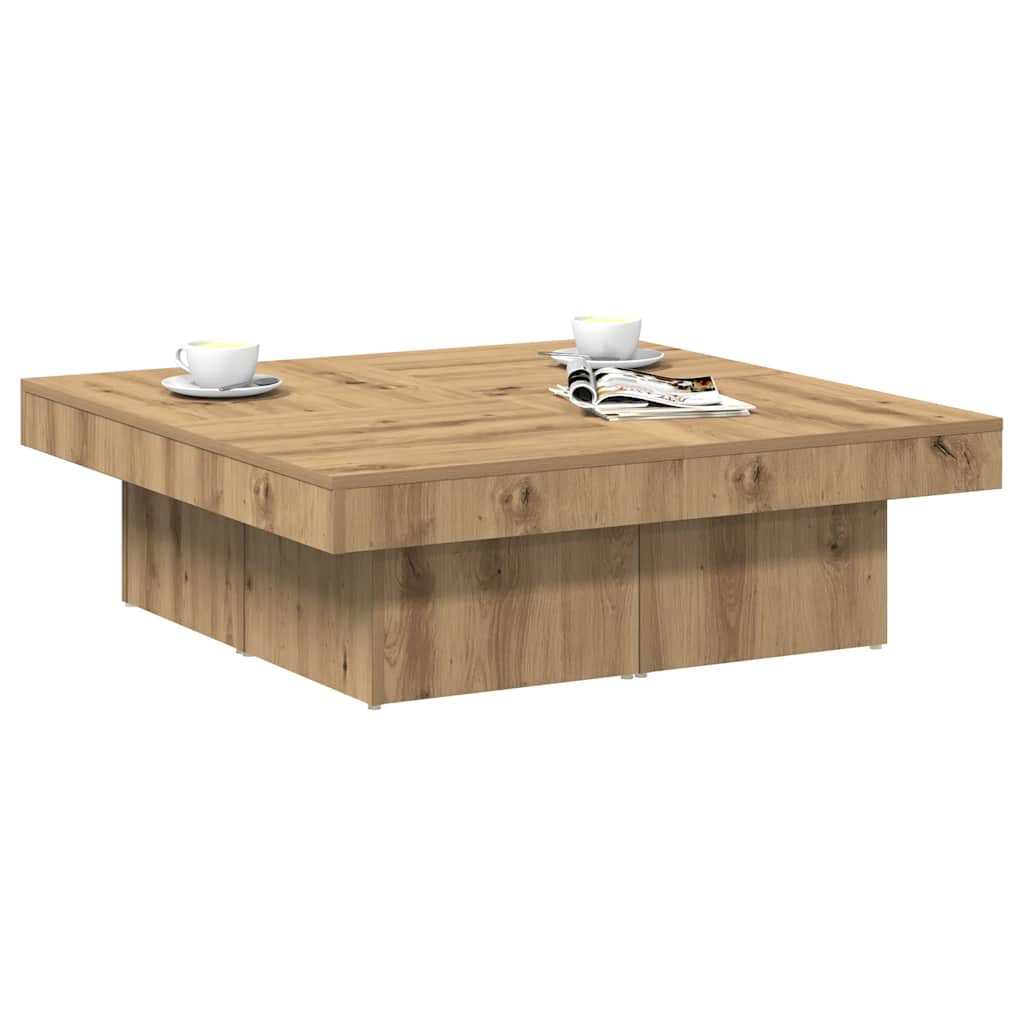 Sohvapöytä Käsityöläinen Tammi 90X90X28 Cm Tekninen Puu