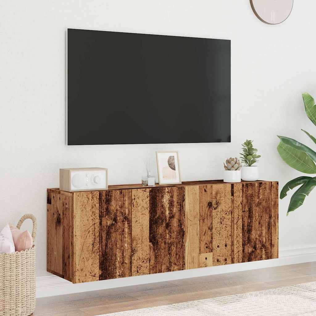 Tv-Kaapit Seinäkiinnitettävä 2 Kpl 60X30X41 Cm