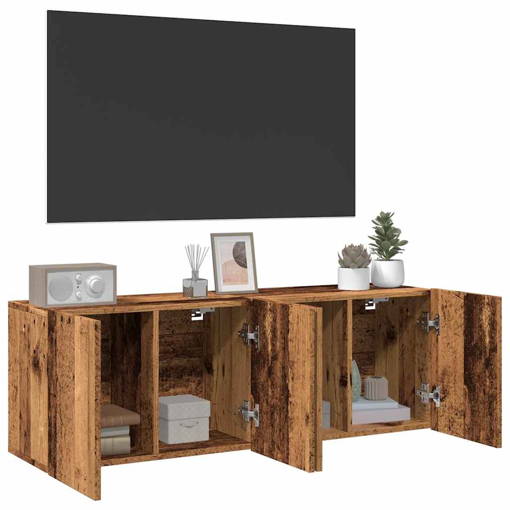 Tv-Kaapit Seinäkiinnitettävä 2 Kpl 60X30X41 Cm