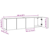 Tv-Kaapit Seinäkiinnitettävä 2 Kpl 80X30X41 Cm