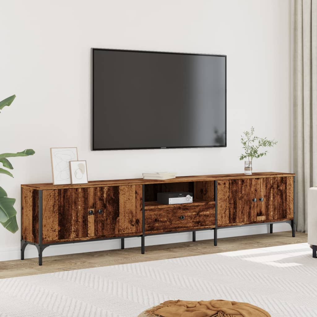 Tv-Taso Laatikolla 200X25X44 Cm Tekninen Puu