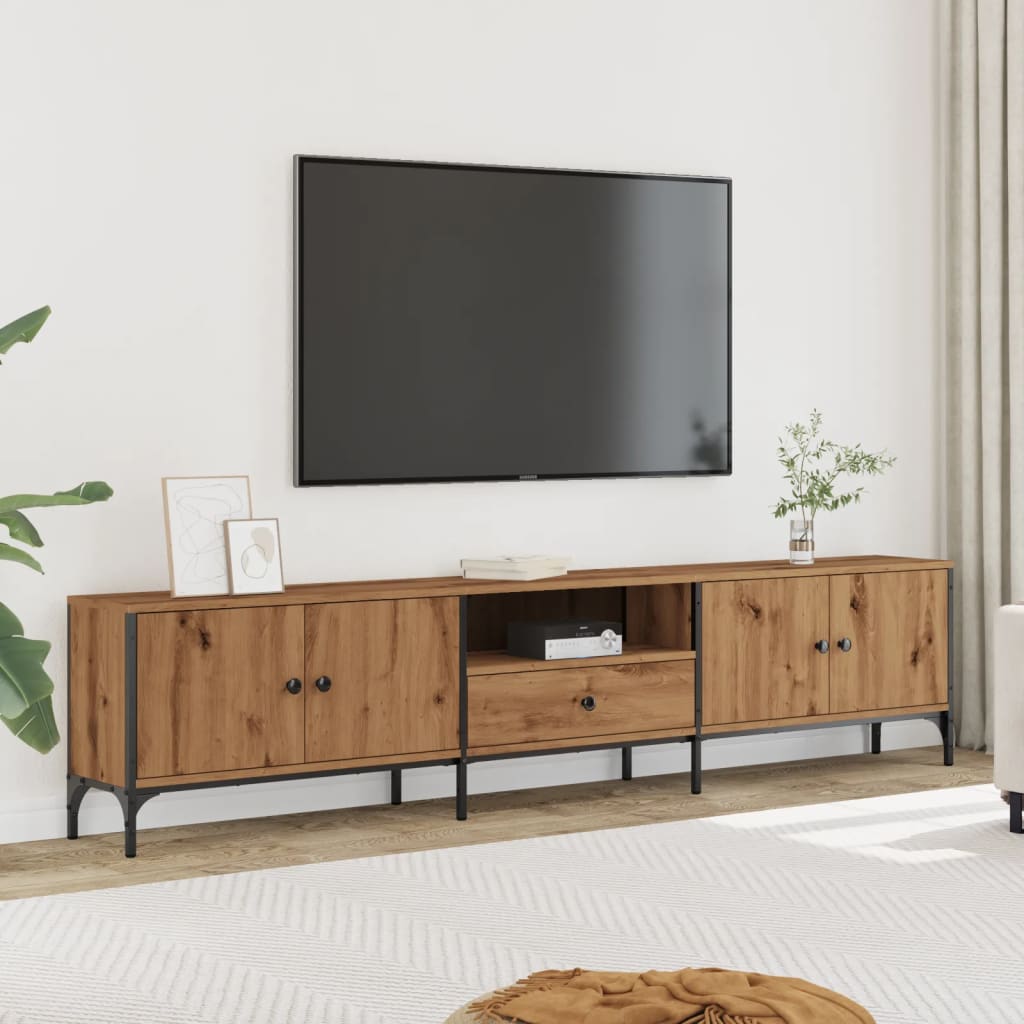 Tv-Taso Laatikolla 200X25X44 Cm Tekninen Puu