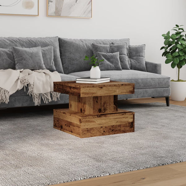 Sohvapöytä Led-Valoilla 50X50X40 Cm