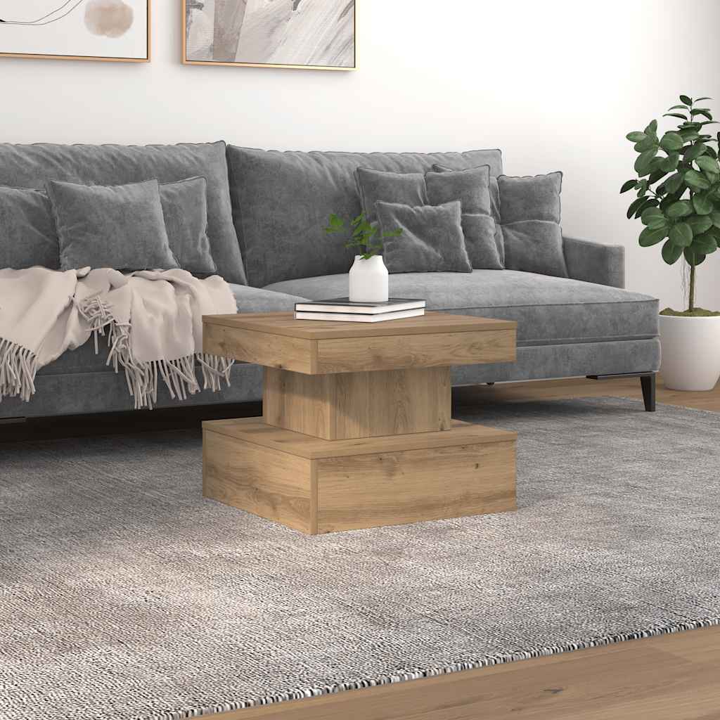 Sohvapöytä Led-Valoilla 50X50X40 Cm