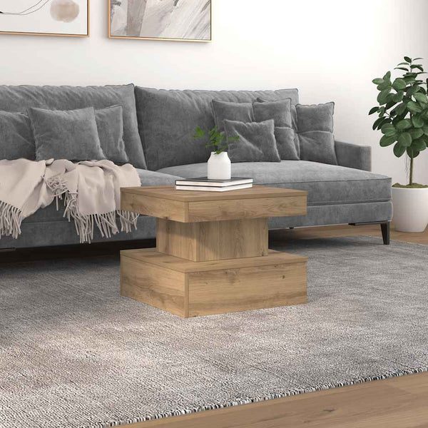 Sohvapöytä Led-Valoilla 50X50X40 Cm