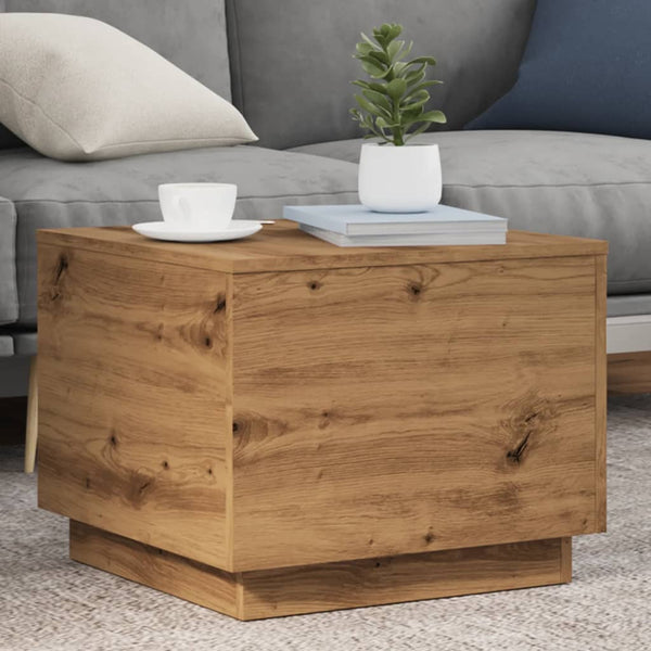 Sohvapöytä Led-Valoilla 50X50X40 Cm