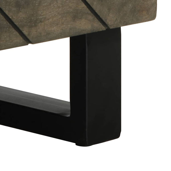 Sohvapöytä Musta 80X50X40 Cm Täysi Mangopuu