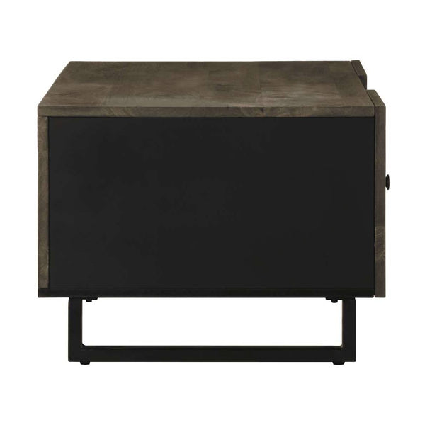 Sohvapöytä Musta 100X54X40 Cm Täysi Mangopuu